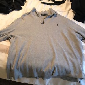 XXL Men’s Gray Ralph Lauren Quarter ZIP Sweater